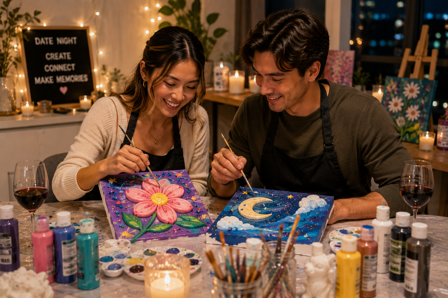Date night art workshop Toronto couples